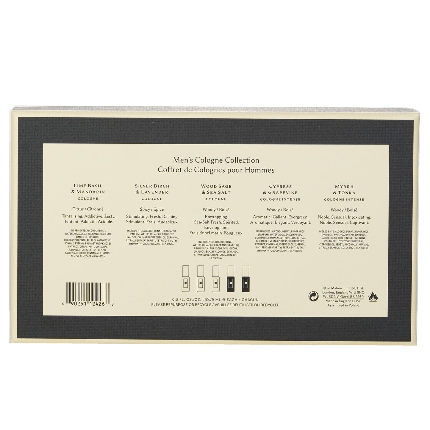 Jo Malone Men's Cologne Collection  5x9ml/0.3oz