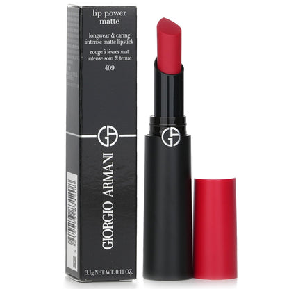 Giorgio Armani Lip Power Matte Longwear & Caring Intense Matte Lipstick - # 603 Dramatic  3.1g/0.11oz
