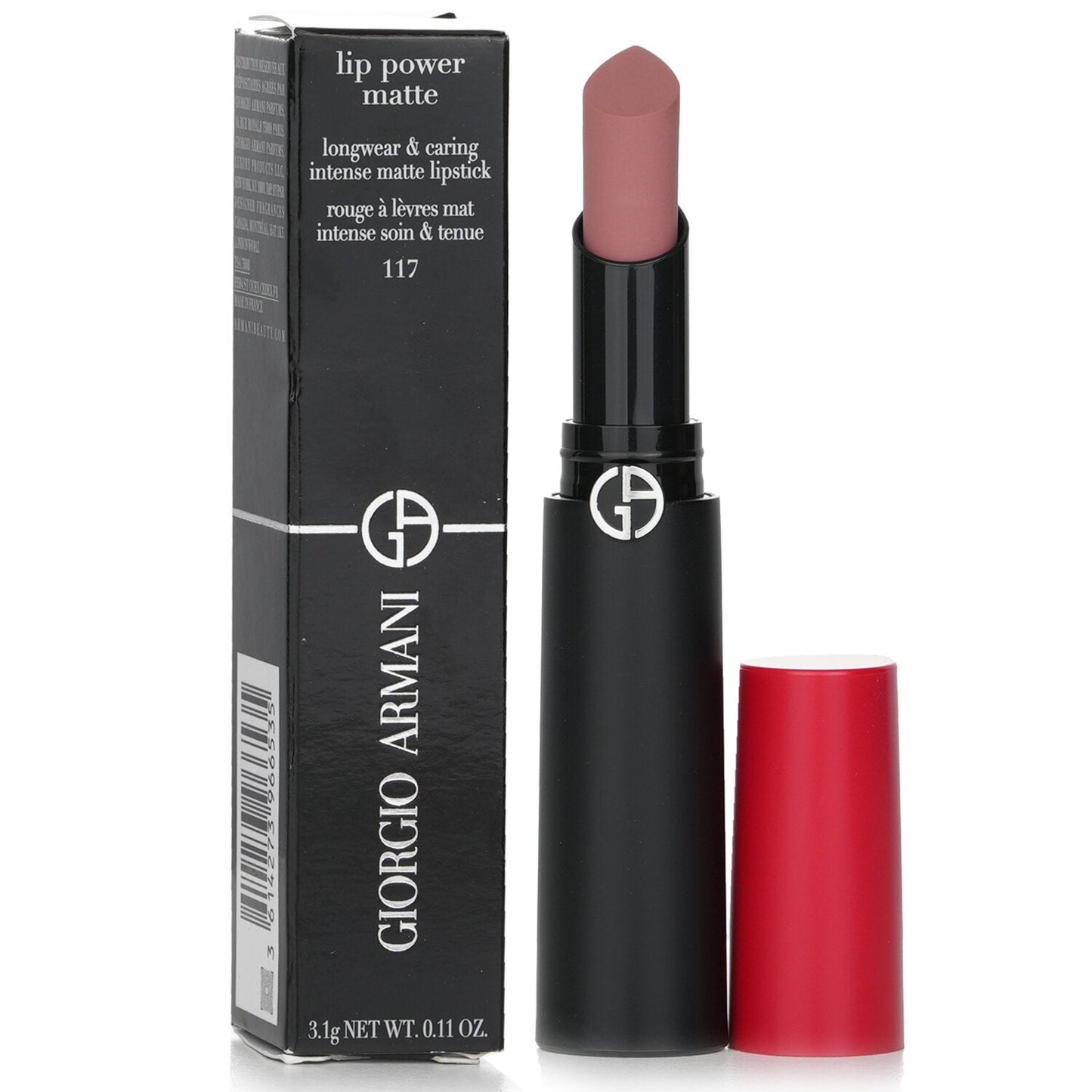 Giorgio Armani Lip Power Matte Longwear & Caring Intense Matte Lipstick - # 508 Eccentric  3.1g/0.11oz