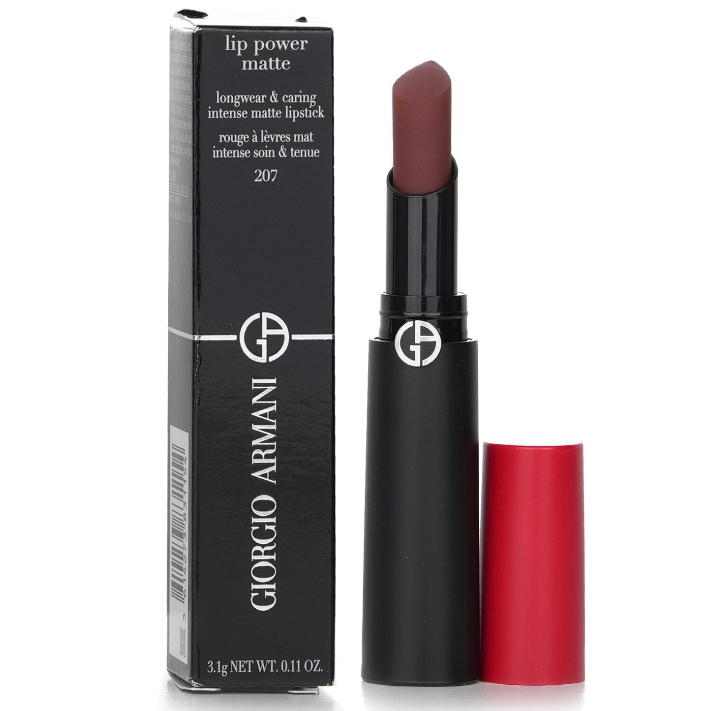 Giorgio Armani Lip Power Matte Longwear & Caring Intense Matte Lipstick - # 111 True  3.1g/0.11oz