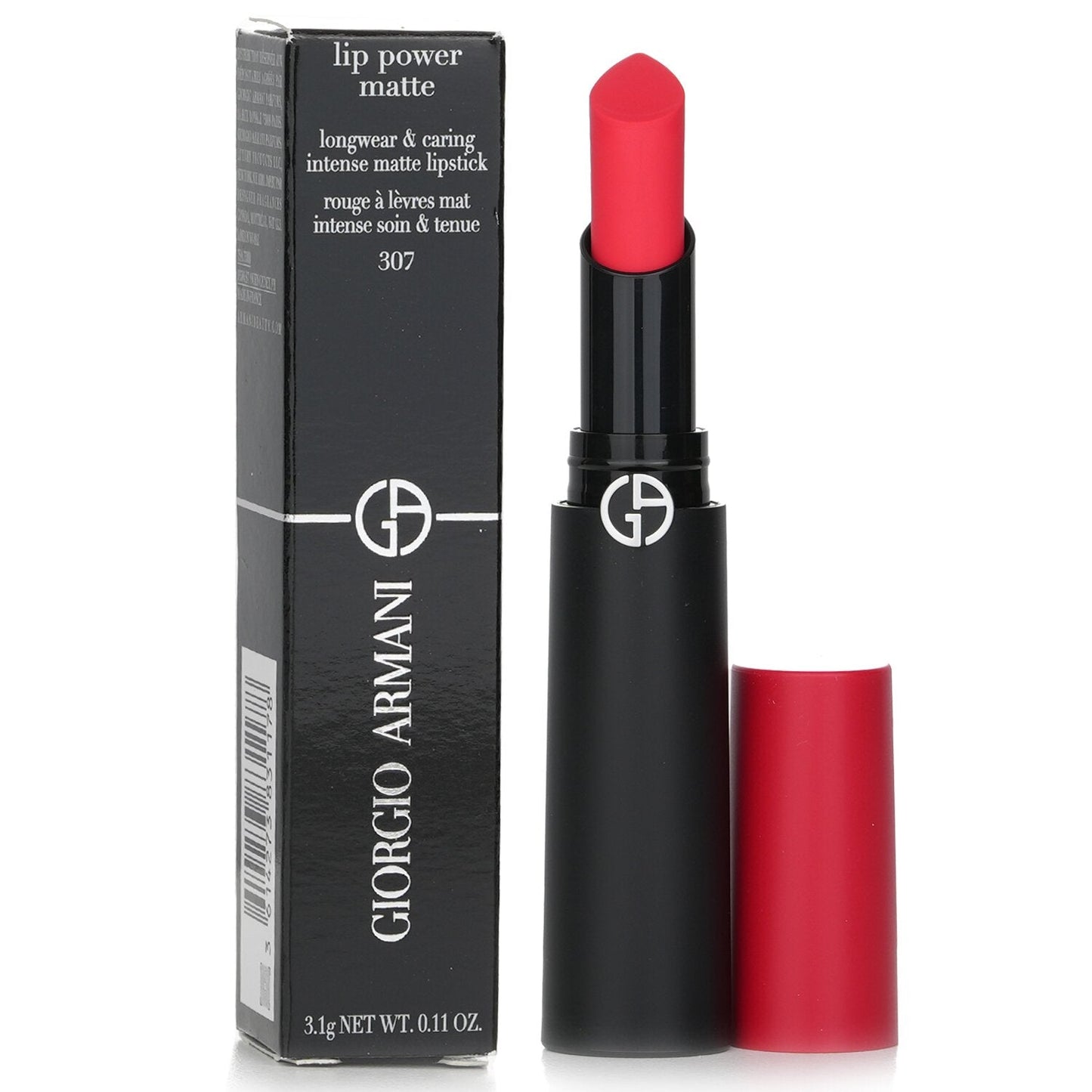 Giorgio Armani Lip Power Matte Longwear & Caring Intense Matte Lipstick - # 111 True  3.1g/0.11oz