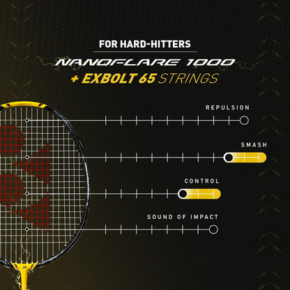 Yonex Nanoflare 1000 Play (Lightning Yellow) Pre-strung