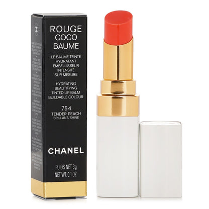 Chanel Rouge Coco Baume Hydrating Beautifying Tinted Lip Balm - # 754 Tender Peach  3g/0.1oz