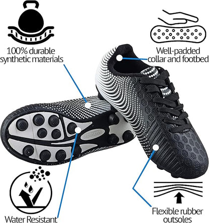 Vizari Youth Stealth Firm Ground Soccer Cleats