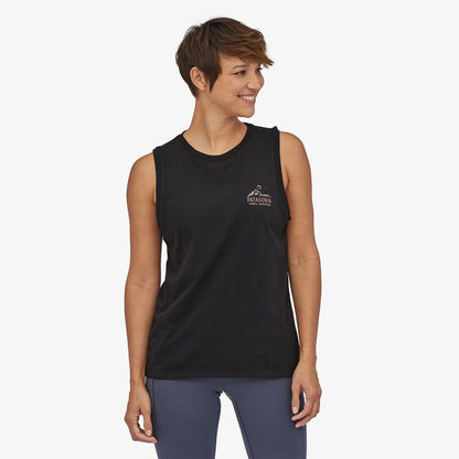 Patagonia Women's Ridgeline Runner Organic Cotton Muscle Tee canotta donna nera