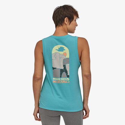 Patagonia Women's Save the Splitters Organic Cotton Muscle Tee canotta donna Iggy Blue
