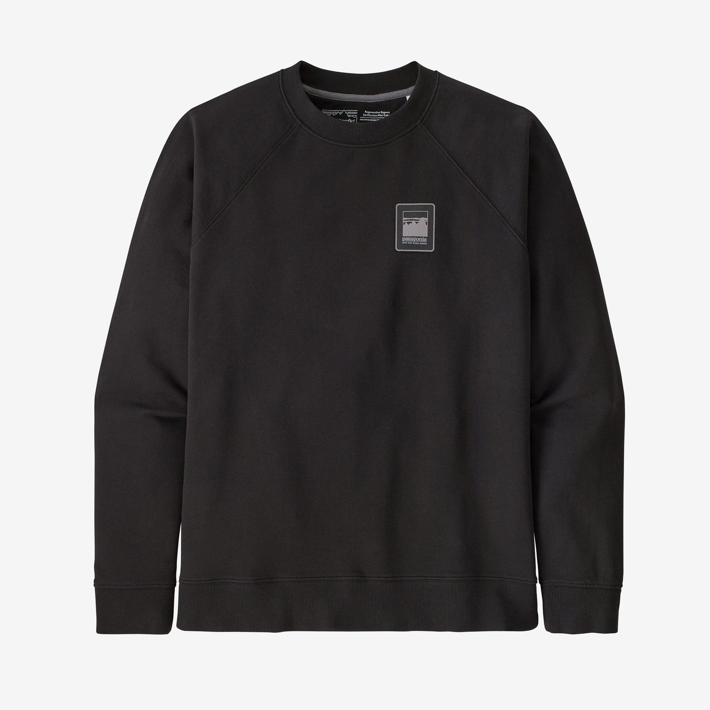 Patagonia Felpa girocollo uomo Men's Alpine Icon Regenerative Organic Cotton Crew Sweatshirt Black Nero