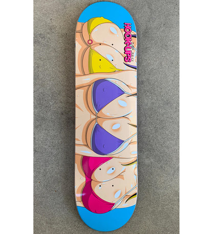 Hook Ups Skateboard Deck 3 Girls 8.25" x 32"