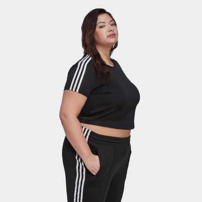 Women's adidas Adicolor Classics Crop 3-Stripes Tee (Plus Size)