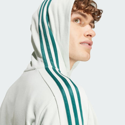 Men's adidas Essentials French Terry 3-Stripes Full-Zip Hoodie
