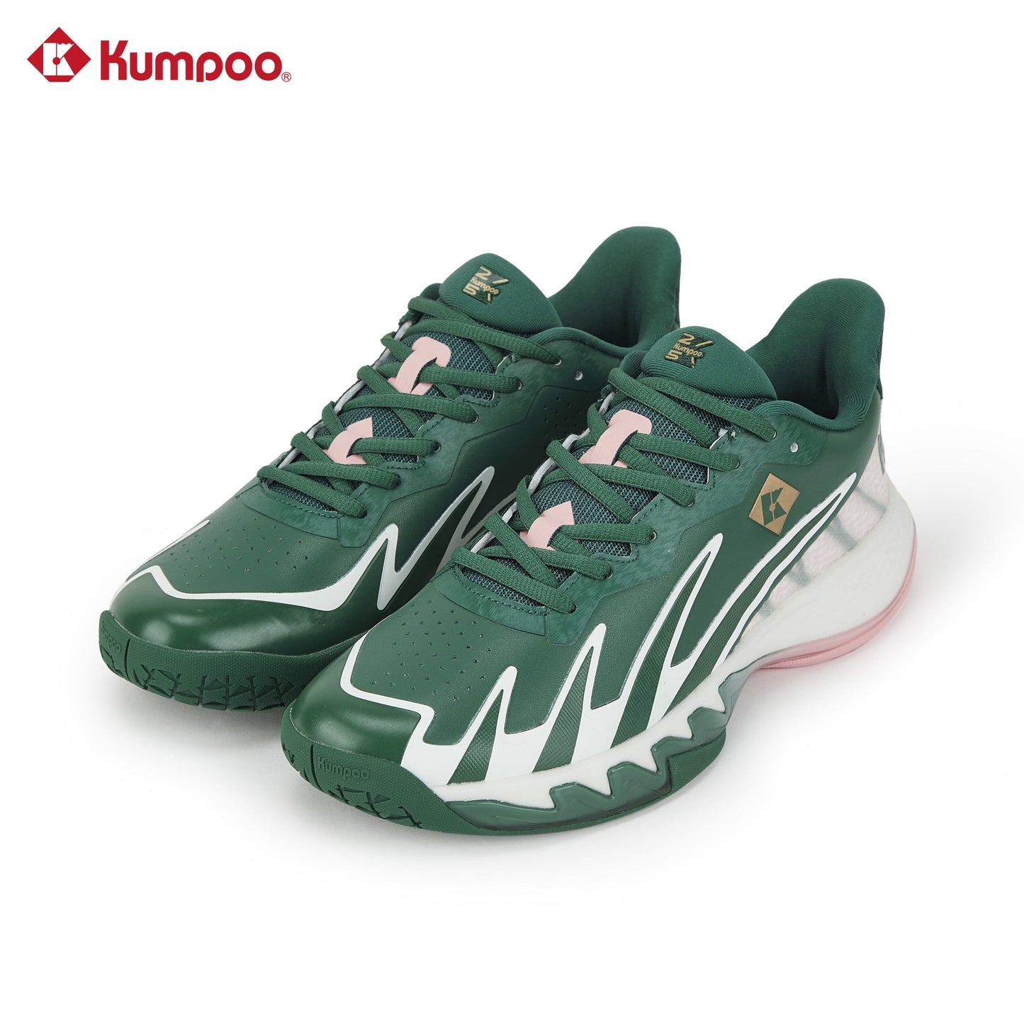 Kumpoo Badminton Shoe- KH-G828 25th(Green/Pink)