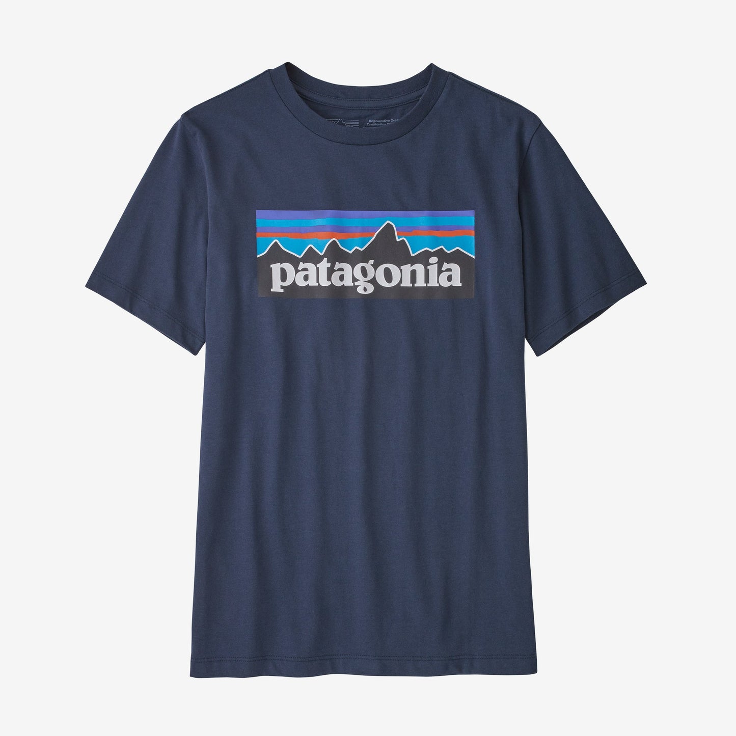 Patagonia Kids' Regenerative Organic Certified™ Cotton P-6 Logo T-Shirt bambino New Navy