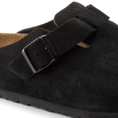 Unisex Boston Soft Footbed Suede Leather Black Medium/Narrow