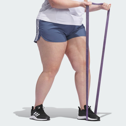Women's adidas Pacer Training 3-Stripes Woven High-Rise Shorts (Plus Size)