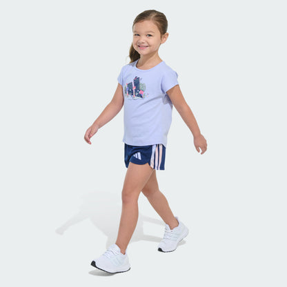 Kids' adidas Two-Piece Short Sleeve Graphic Tee and Mesh Shorts Set