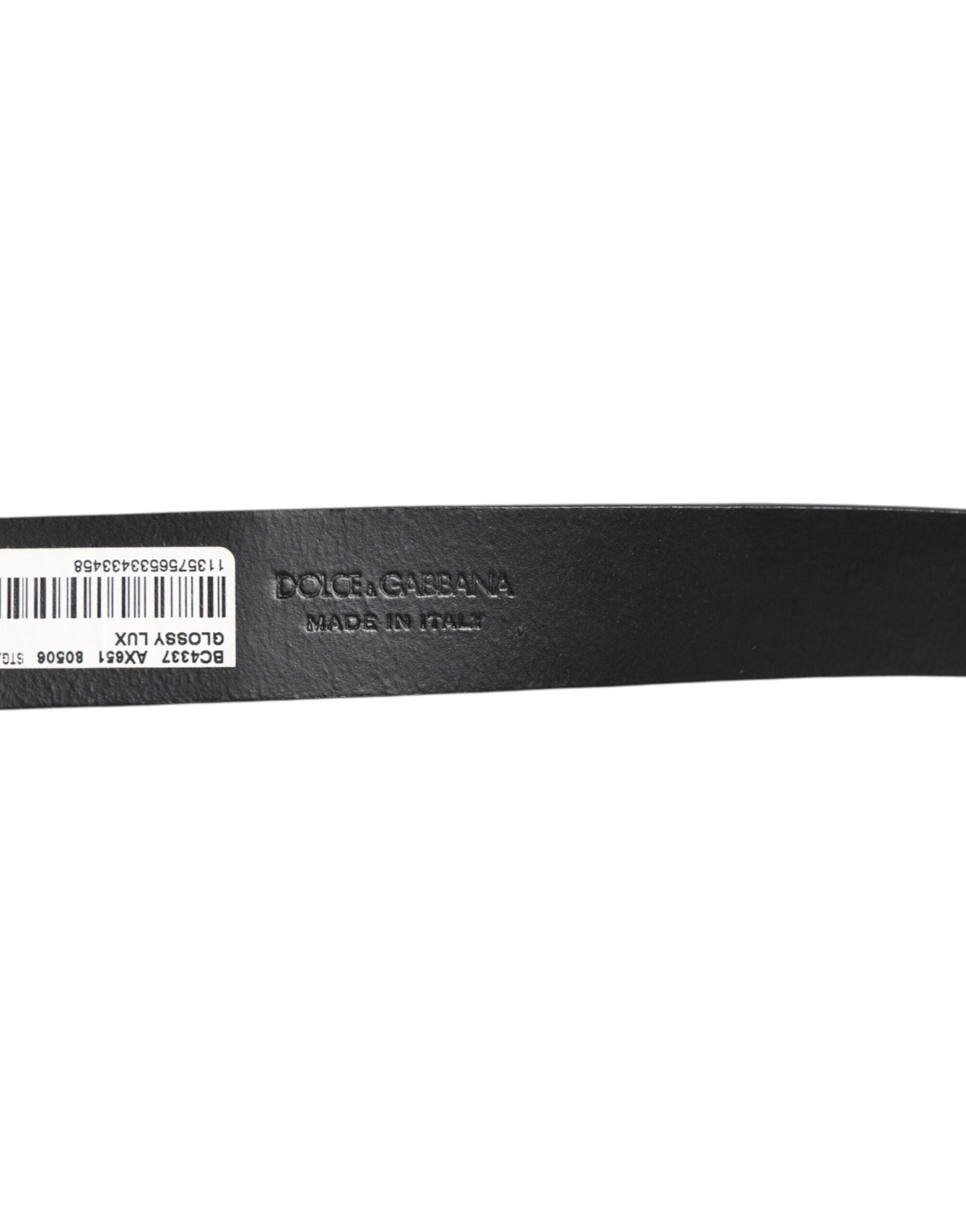 Dolce & Gabbana Brown Glossy Leather Classic Metal Buckle Belt
