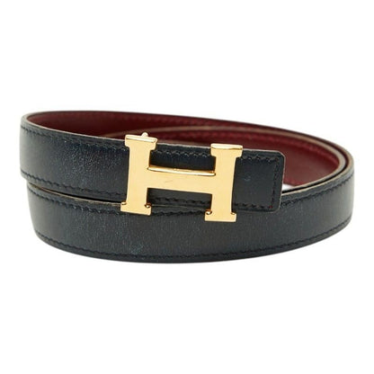Hermes Belt Reversible Navy Red Leather