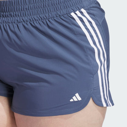 Women's adidas Pacer Training 3-Stripes Woven High-Rise Shorts (Plus Size)