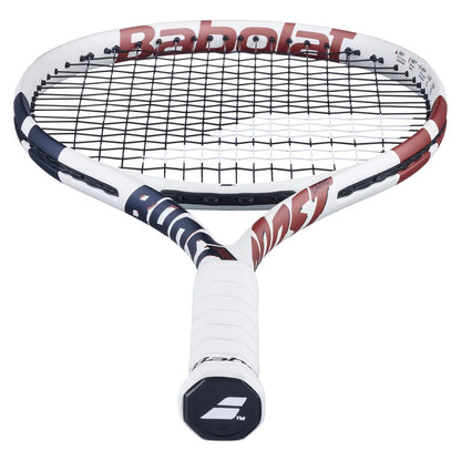 Babolat Boost Drive Tennis Racquet White Blue Prestrung