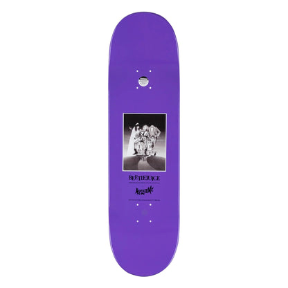 Welcome X Beetlejuice Skateboard Deck Showtime On Popsicle Black/Purple 8.5" x 32.35"
