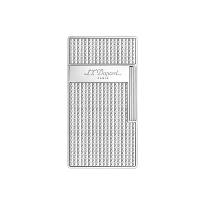 S.T. DUPONT Biggy Diamond Head Silver Lighter/Briquet 025010