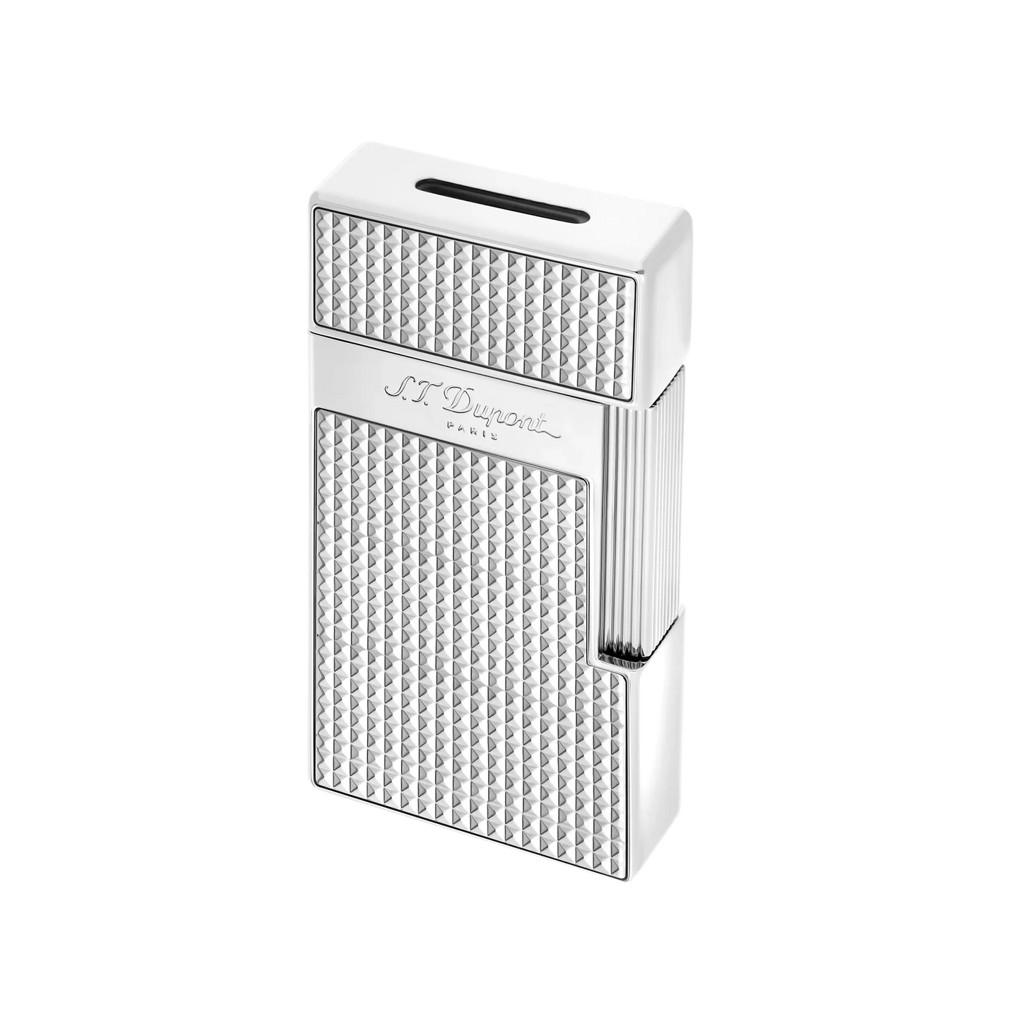 S.T. DUPONT Biggy Diamond Head Silver Lighter/Briquet 025010
