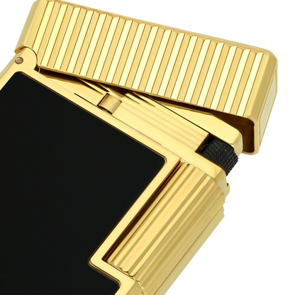S.T. Dupont Ligne 1 Black Lacquered Gold Lighter/Briquet C14120