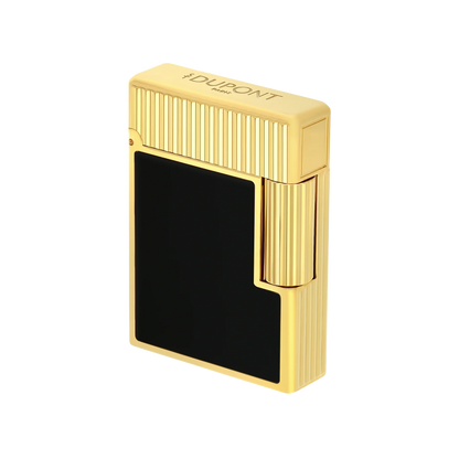S.T. Dupont Ligne 1 Black Lacquered Gold Lighter/Briquet C14120