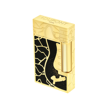 S.T. DUPONT Ligne 2 Fender Black Lacquered Lighter/Briquet C16025CL
