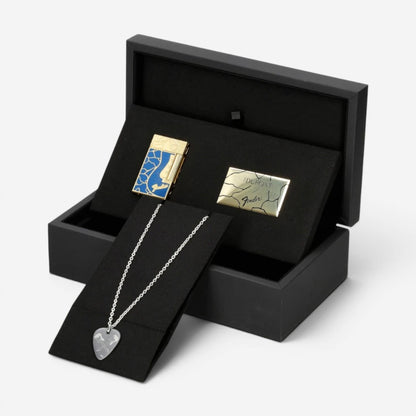 S.T. Dupont Fender Blue Lacquer Lighter & Necklace Set C16026CL