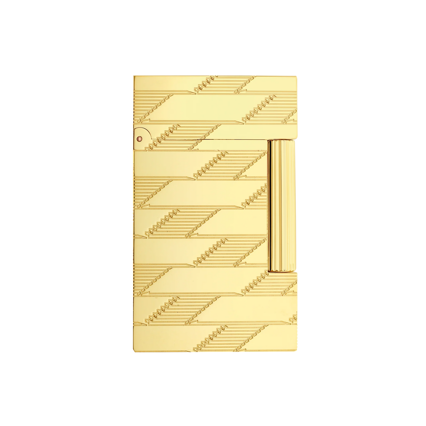 S.T. DUPONT Ligne 2 Monogram 1872 Golden Guilloche Lighter/Briquet C16178