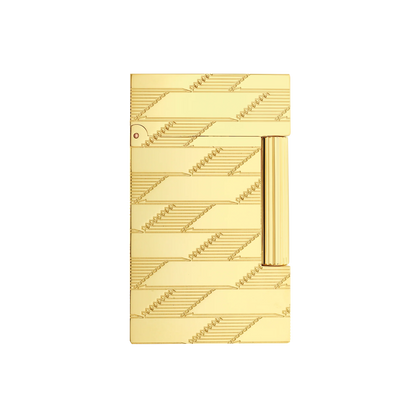 S.T. DUPONT Ligne 2 Monogram 1872 Golden Guilloche Lighter/Briquet C16178