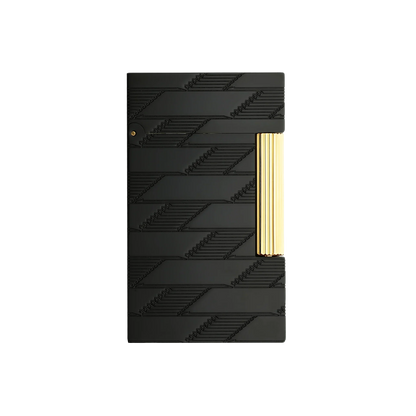 S.T. DUPONT Ligne 2 Monogram 1872 Black Guilloche Lighter/Briquet C16179