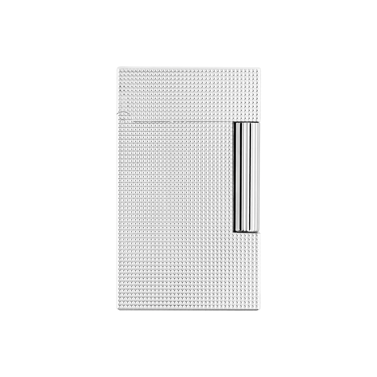 S.T. DUPONT LIGNE 2 MICRODIAMOND HEAD SILVER LIGHTER/BRIQUET C16455