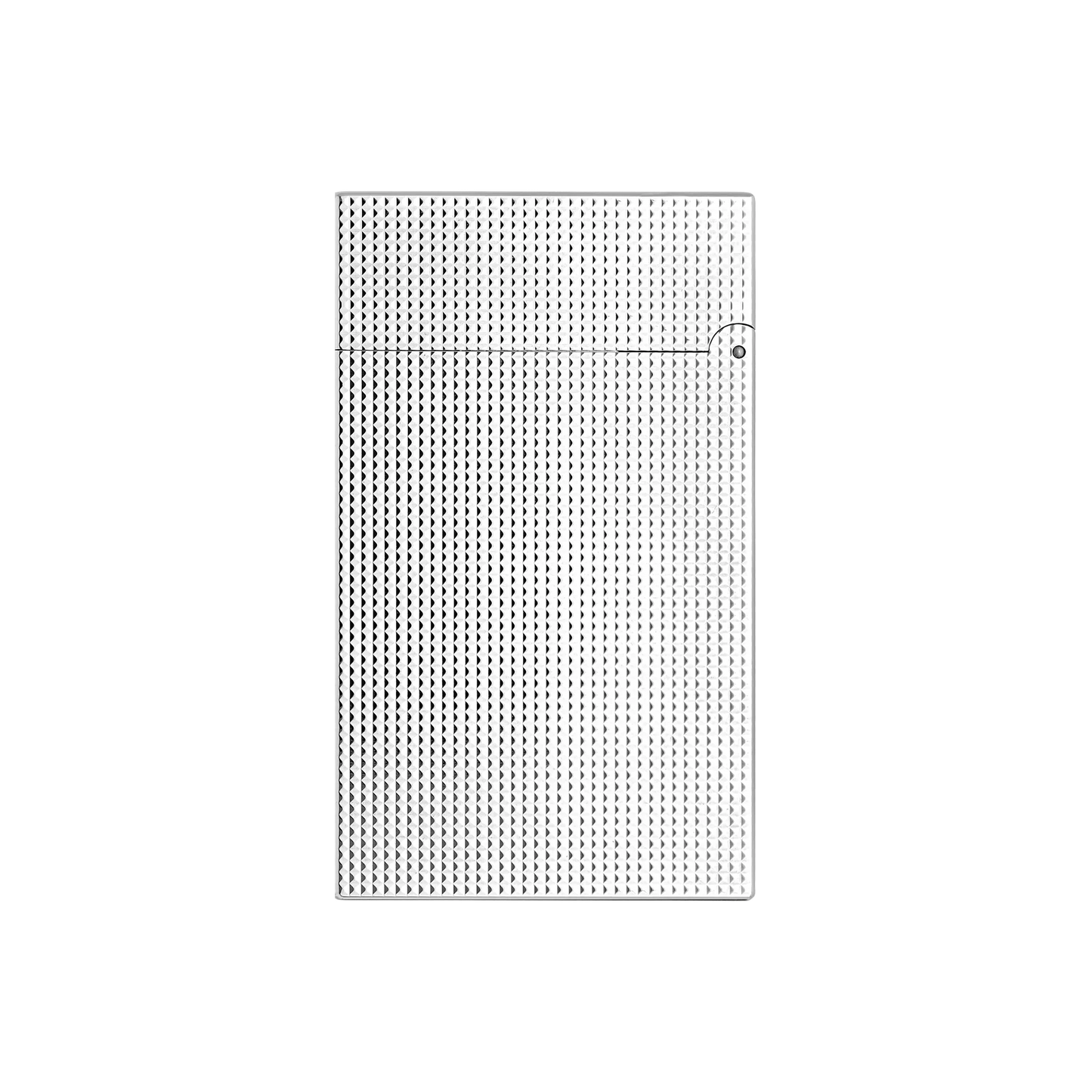 S.T. DUPONT LIGNE 2 MICRODIAMOND HEAD SILVER LIGHTER/BRIQUET C16455