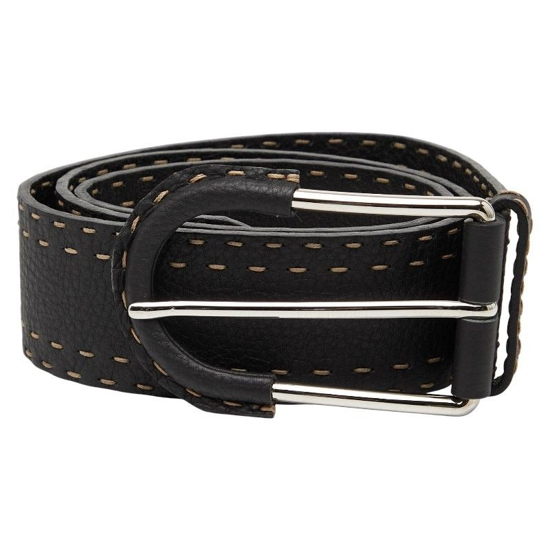 Fendi Selleria Belt Size 90 36 Black Leather