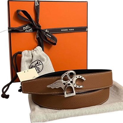 Hermes Mark B 2023 Belt Buckle Good Luck Leather