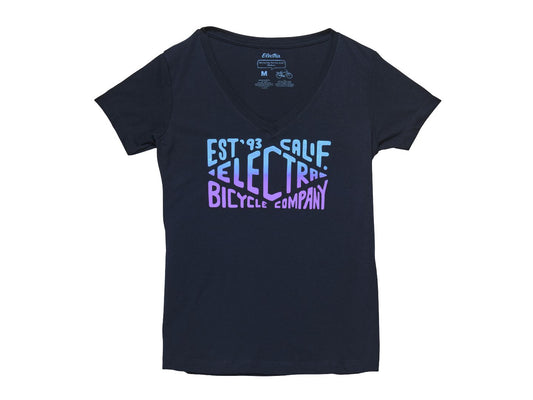 Electra Union V Tee Women Medium Midnight Blue Shirt