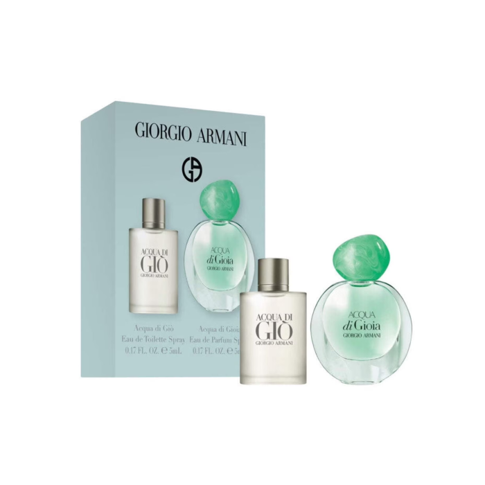 Giorgio Armani Unisex Mini Set (acqua Di Gio Eau De Toilette Splash & Acqua Di Gioia Eau De Parfum Splash) 2x 5ml