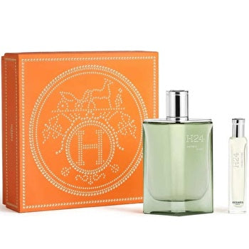 Hermes H24 Herbes Vives Eau De Parfum Spray Refillable 100ml/3.4oz & Eau De Parfum Spray 15ml/0.5oz