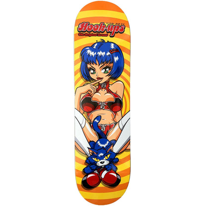 Hook Ups Skateboard Deck Miss Kitty 8.5" x 32.25"