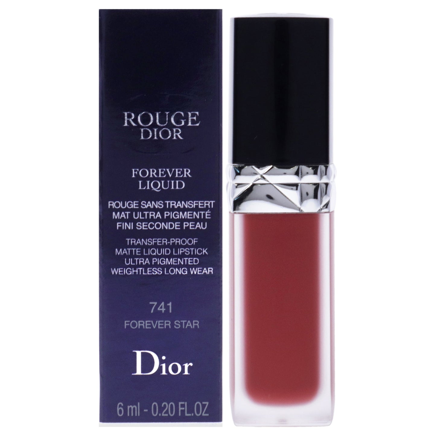 Christian Dior Rouge Dior Forever Liquid Matte - 741 Forever Star by Christian Dior for Women - 0.2 oz Lipstick