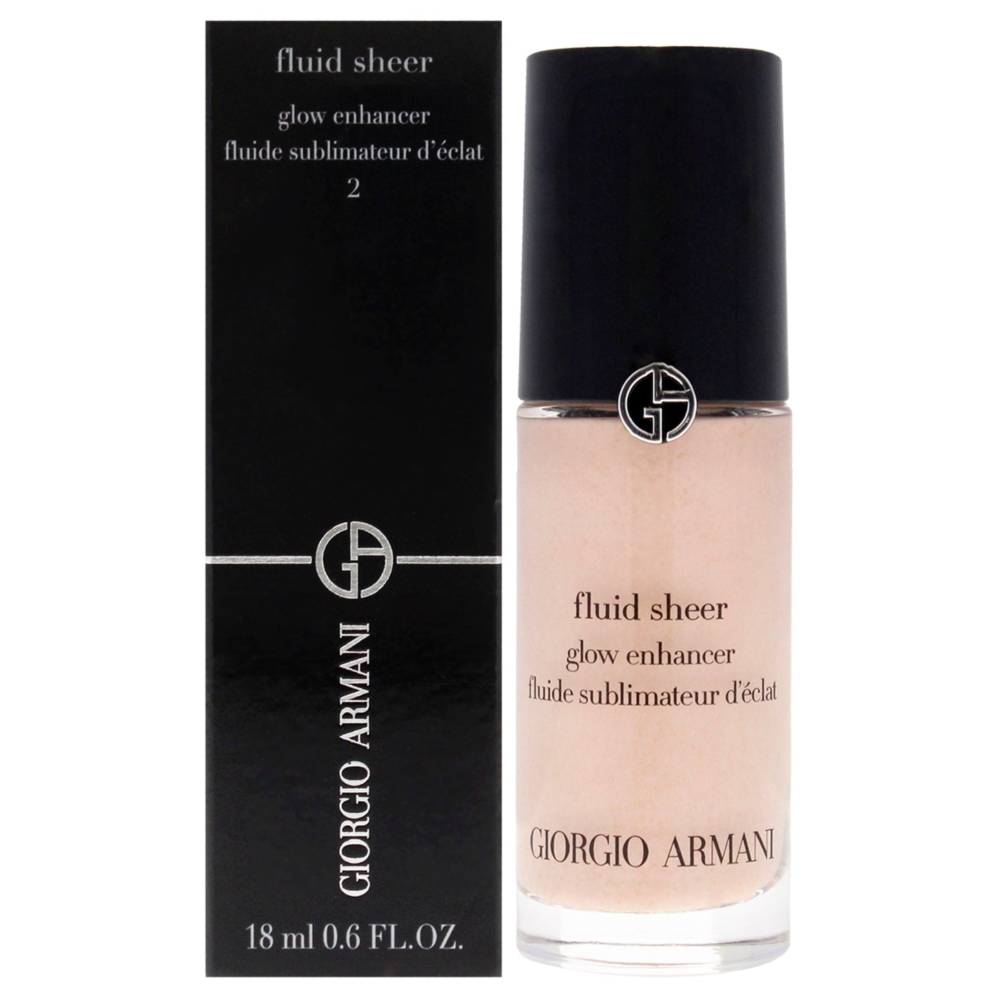 Fluid Sheer Glow Enhancer - 02 Champagne by Giorgio Armani for Women - 0.6 oz Makeup