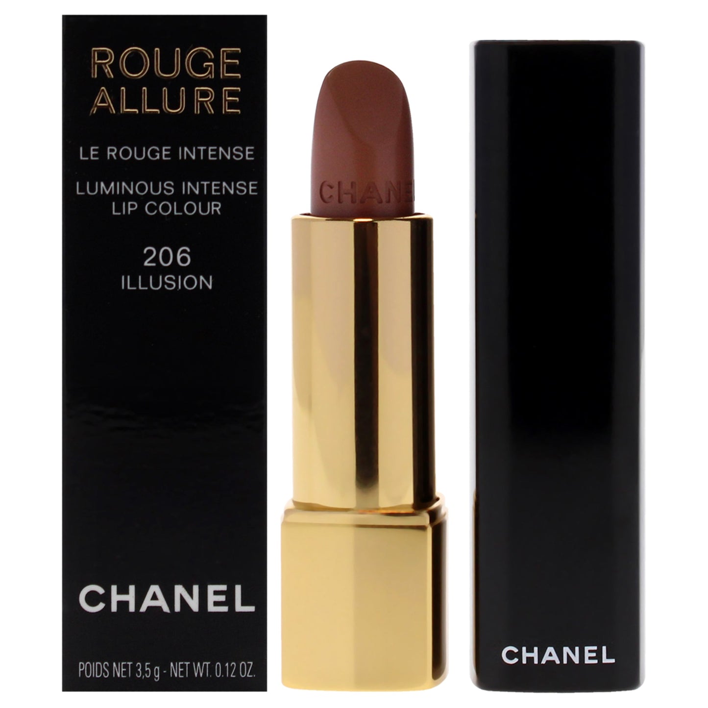 Chanel Rouge Allure Luminous Intense Lip Colour - 206 Illusion by Chanel for Women - 0.12 oz Lipstick