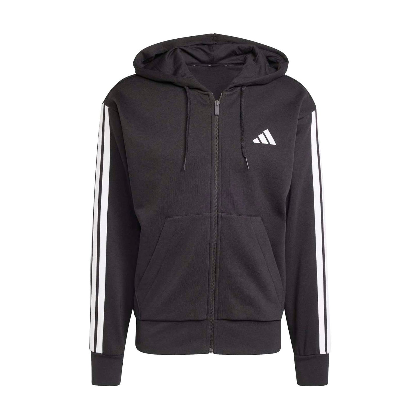 Essentials 3 Stripes Fleece FZ Hoody - Mens