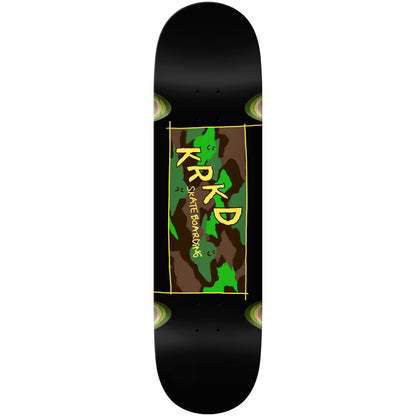 Krooked Skateboard Deck Kamo Wheel Wells Black 8.25" x 32"