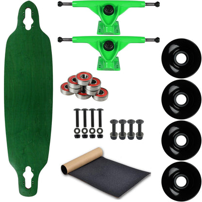 Moose Longboard Complete 9" x 36" Drop Through Stained Green