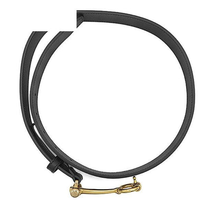 Gucci Belt Horsebit Skinny 80 32 Leather Black Gold