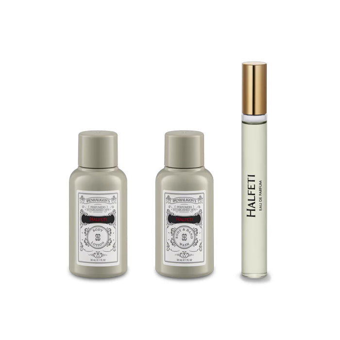 Penhaligon's Halfeti Eau De Parfum & Body & Hand Wash 30ml & Bl & 30ml Travel Set 10ml