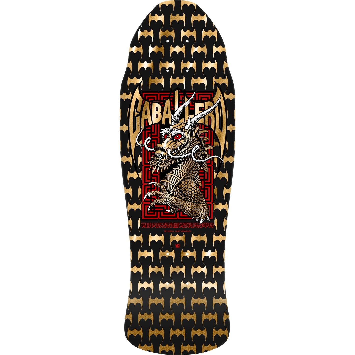 Powell Peralta Skateboard Deck Caballero Street Black/Gold Foil Old School Reissue